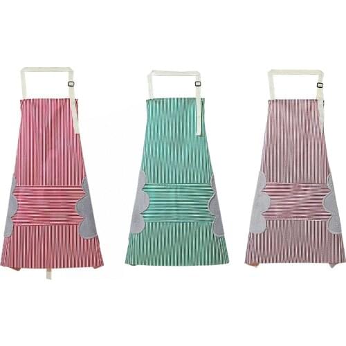Sleeveless Kitchen Apron Woman Adjustable Waterproof Cooking Apron For Men Oil-Proof PVC Bib Home Baking Accessories 71x68cm 1pc