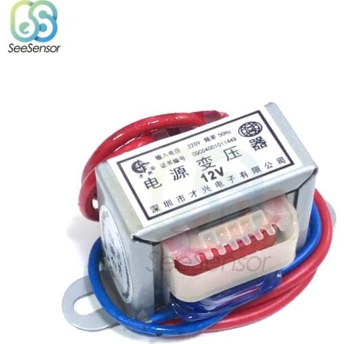 AC 6V 9V 12V 15V 24V Output Voltage 2W EI Copper Core Input 220V 50Hz~60Hz Single Voltage 2 Line Copper Power Transformer