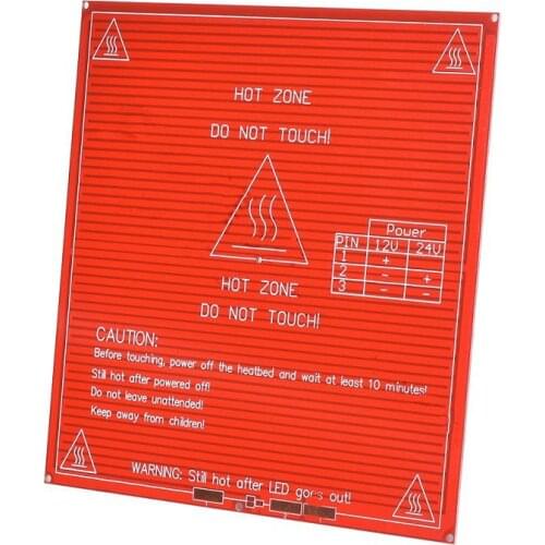 3D printer accessories hot bed PCB hot bed Mk2b 12/24 dual power 214x214x1.6MM