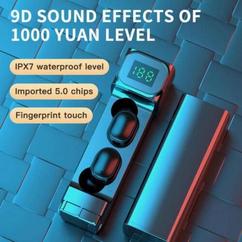 Bluetooth 5.1 Wireless Hadset Smart Touch Headphone In-ear Headset 9d Stereo Sound Earphones Large Battery Capacity Led Earbuds