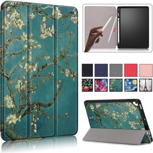 With Pencil Holder Case for Apple iPad 10.2 2020 8th 8 Generation iPad 10.2 7th /iPad Air 3 /Pro10.5 Cover Smart tablet Cover
