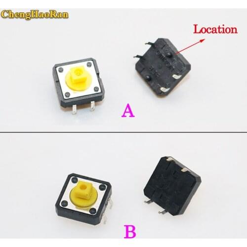 ChengHaoRan 1pcs 12*12*7.3mm 4pin Tactile Tact Mini Push Button Switch 12x12x7.3mm 4p SMT Vertical Micro Switch