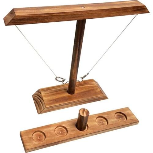 Wooden Montessori Ring Toss Game Throwing Hook And Ring Interactive Shooting Table Games Anti Stress Toys For Adults And Kids