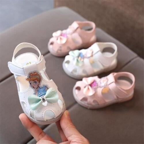 Children summer sandals Disney2021 new children sandals cartoon baby princess baby girl breathable casual shoes sandals
