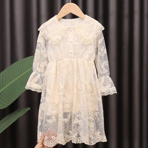 Baby Girls Cotton Dress New Spring Kids Long Sleeve Party Dresses Fashion Children Clothing Baby Vestidos for12M-8 Years 2021