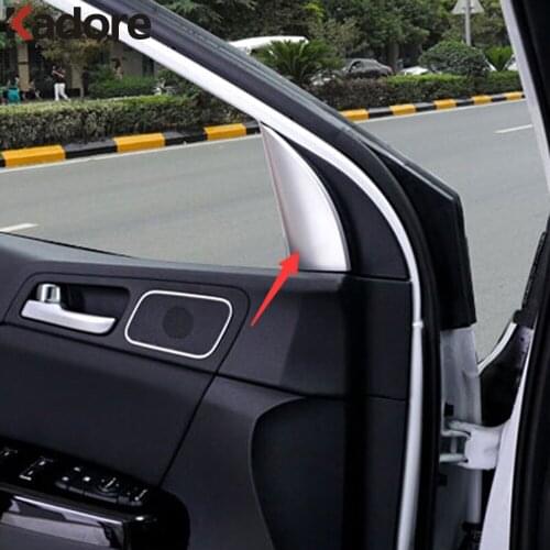 For KIA Sportage 2017 2018 ABS Matte Front Window Trim Interior Triangle Cover Moulding Car Cover Decoration Accessories
