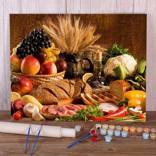 Fruit Painting By Numbers Kit Oil Paints 40*50 Oil Painting Home Decor For Wholesale