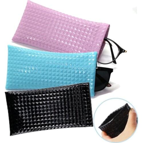 Sunglasses Bag PU Leather Glass Case Pouch Mobile Phone Wallet Portable Candy Color Storege Case New Fashionable Wholesale
