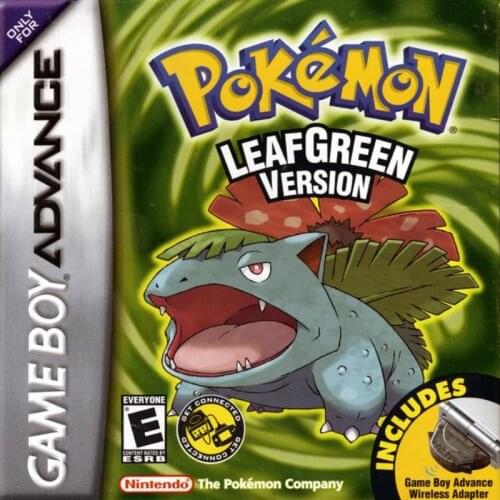 GBA GBASP GBM NDS IDS NDSL IDSL Pokemon Leaf Green Game Card Good Quality English Version Game Card