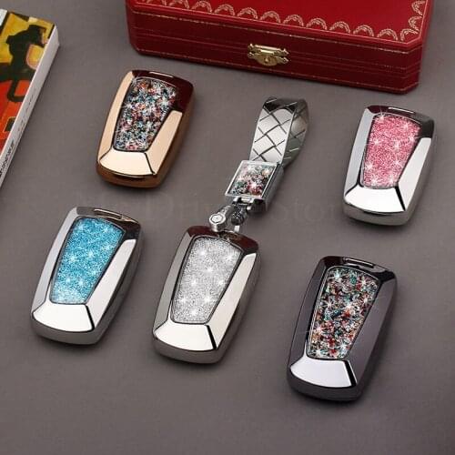 Key Case Cover Diamond Shell For BMW 3/5/7 Series 2013 to 2019 X3 X4 1 Series 2018 Smart 2/3button Refit key pack with keychian