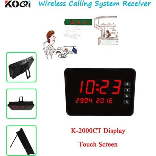 KOQI LIMITED 4 Digit Display Receiver Host Voice Reporting Broadcast Restaurant Pager Wireless Calling System 433.92MHz K-2000CT