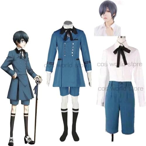 Black Butler kuroshitsuji Ciel Phantomhive Cosplay Costume Sebasti Kuroshitsuji Aristocrat Activity Party Cosplay Wig Costume