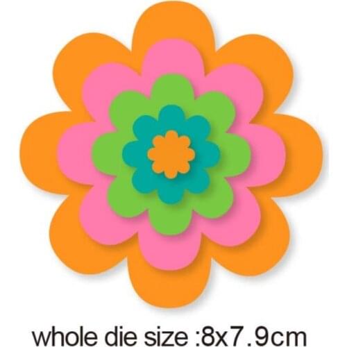 80*79mm Layer Frame Metal Cutting Dies Stencils For Scrapbooking Photo Album Decoration Embossing Paper Card making