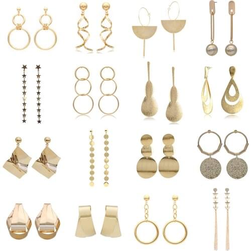 Yumfeel Fashion Statement Earrings Big Geometric Earrings Women Hanging Dangle Earrings Drop Earring Modern Female Jewelry