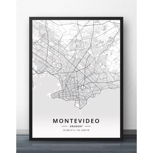 Montevideo Trinidad Uruguay Map Poster