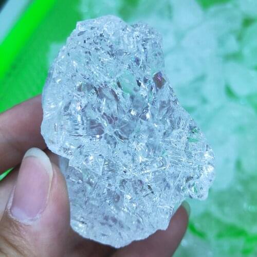 Natural rough Mineral sample clear crystal stone raw burst white quartz palm stone Crystals Healing Chakra