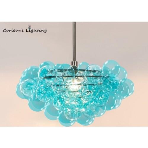 Nordic Bubbles Chandeliers Modern Glass Globes Chandelier Lighting for Bedroom Dining Room Loft Decoration Light Fixtures