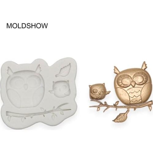 NEW Animal Cute Owl And Tree Mould Baking Cake Decorating Tool DIY Chocolate Fondant Soap Clay Kitchen Accessories Silicone Mold