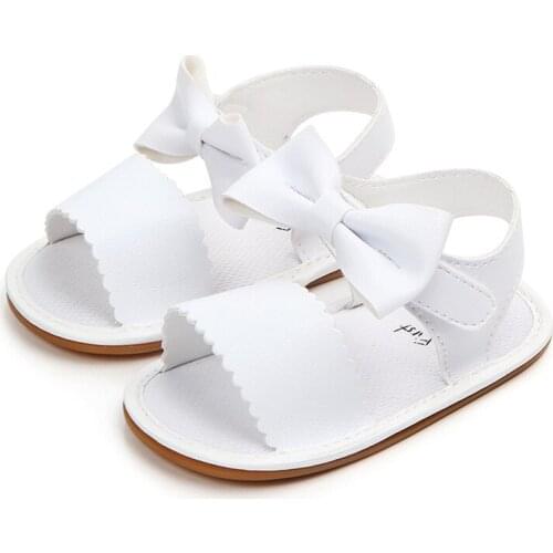 Toddler Baby Girls Bowknot Shoes for Baby Infant Princess Girls Summer Sandals PU Anti-slip Rubber Sloe Shoes sapatos de bebe