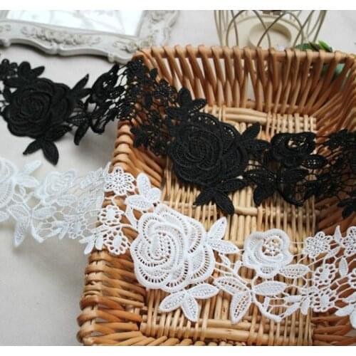 3Y-5Y/Lot High Quality Polyester Water Soluble Lace Trim Wide 10CM DIY Clothes Collar Dress Skirt Neckline Fabric Accessories
