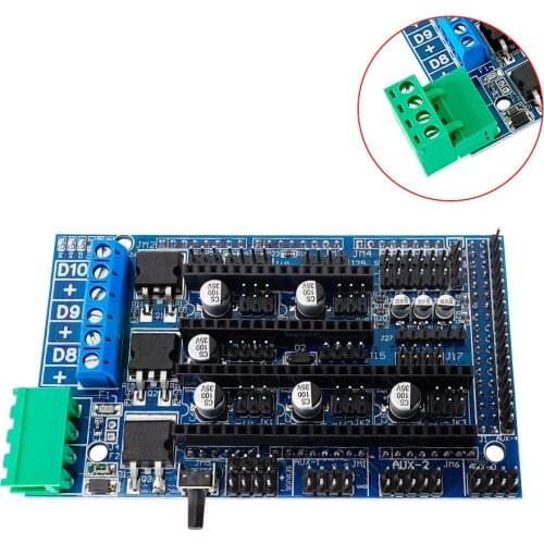 MEGA 4sets Ramps 1.6 Expansion Control Panel with Heatsink RAMPS 1.5 Motherboard 3D Printer Part for Arduino Reprap Mendel Prusa