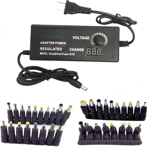 AC Adjustable Power Supply 3V-24V 3A AC DC 8 Plug Connector Universal Adapter AC to DC 220V 110V to 3V 24V 9W 72W EU US Plug