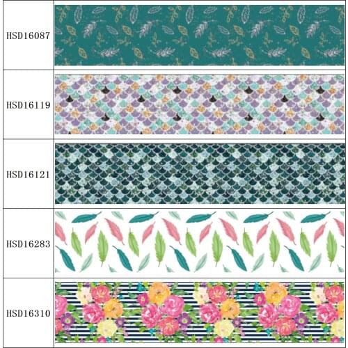 22MM 25MM 38MM 50MM 75mm Printed Pattern on Grosgrain Ribbon for diy ribbon