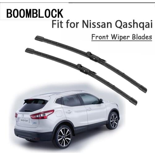 BOOMBLOCK 2PCS High Quality Front Windshield Wiper Blades For 2006-2017 Nissan Qashqai J10 J11 Accessories