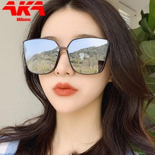 AKAgafas 2021 New Oversized Sunglasses Women Retro Cats Eye Eyeglasses Women Classic Brand Sun Glasses Men Gafas De Sol Hombre