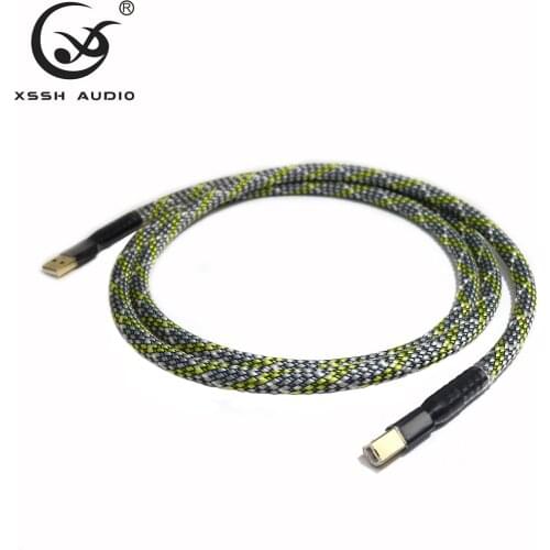 USB cable otg date digtal USB2.0 USB3.0 C cables XSSH Audio DIY Copper Gold plated USB A to USB B Audio cable Cord Wire