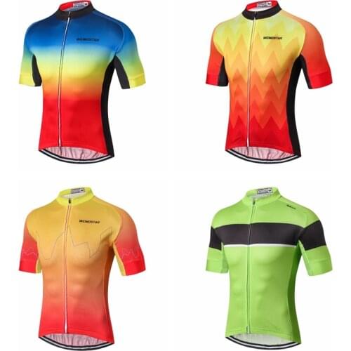 Weimostar Mens Short sleeve Cycling Clothing Cycling Jersey Cycle Clothes Summer Team Bike Shirts Cycling Jackets Breathable