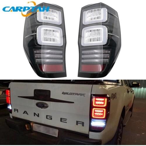 Car Styling Tail Lights Taillight For Ford Ranger T7 T8 2015 - 2019 Rear Lamp DRL + Turn Signal + Brake + Reverse LED Lights