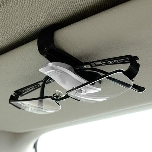 Eyeglasses Clip Car Sun Visor Sunglasses Holder Car Glasses Cases Fastener Cip Portable Ticket Card Clamp Car Styling ABS
