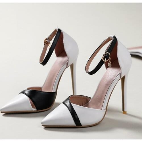 12cm Fashion Thin High Heels for Women Sandals Pointed Toe Glass High Heels Sandals 2021 Summer Shoes Black White Yellow