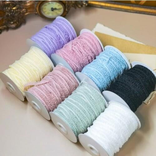 2 Meters 18CM Pretty Amazing Burgundy with Black Flower Elastic Lace Trim Applique Sewing Craft DIY Lace Fabric