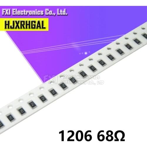 100PCS 1206 SMD Resistor 68 ohm chip resistor 0.25W 1/4W 68R new original