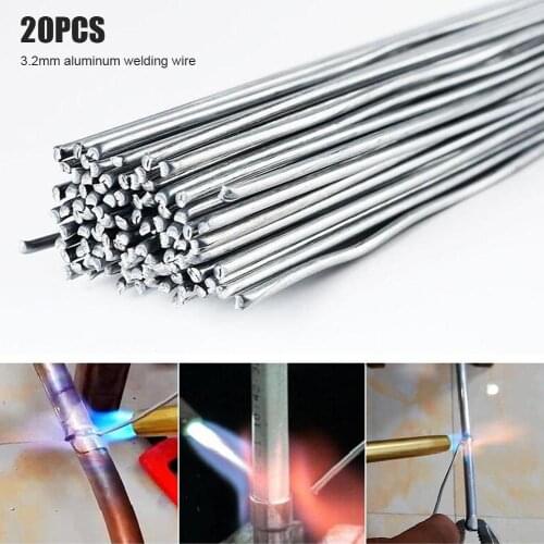 20PCS Welding Wire Low Temperature Aluminum Welding Electrode Flux Core Welding Tools 3.2mm Car Bumper Repair Kit