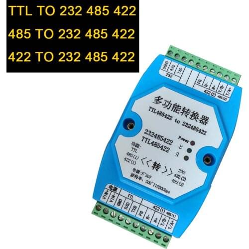 3.3V 5V TTL RS485 RS422 TO 232 485 422 Send receive Mutual Converter Adapter high-speed isolation TVS surge protection debugging