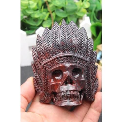 345 grams of natural quartz crystal bloodstone stone skull to heal A2