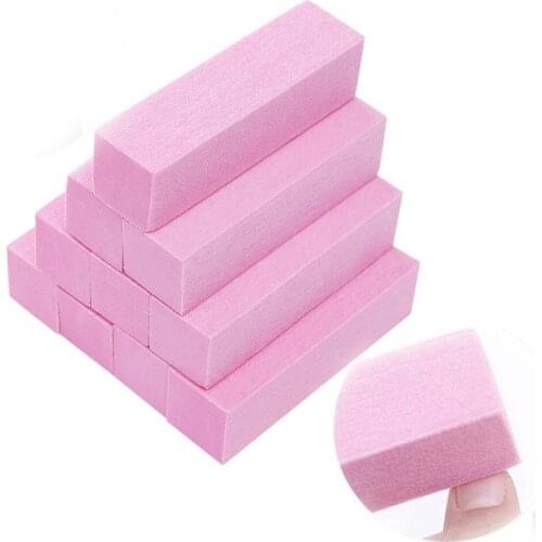 4pcs Per Lot Pink Nail Buffer New Pedicure Manicure Buffers Hign Quality Nail Art UV Gel Sand Block Makeup Beauty Nail Tools