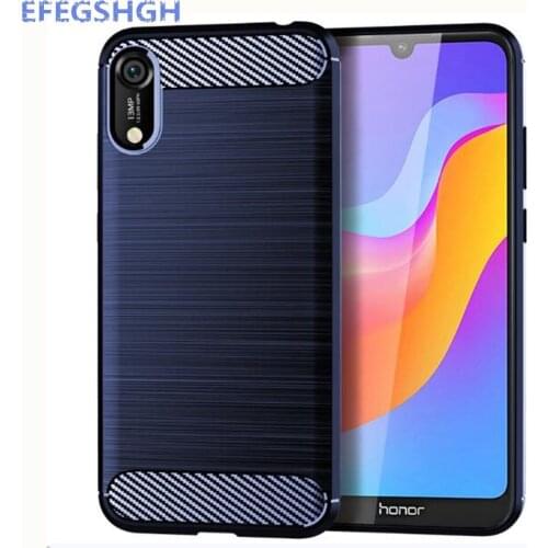 Carbon Fiber Cover For Huawei Honor 8A JAT-LX1 Case Rubber Silicone Phone Cases For Huawei Honor 8A 6.09" Back Case