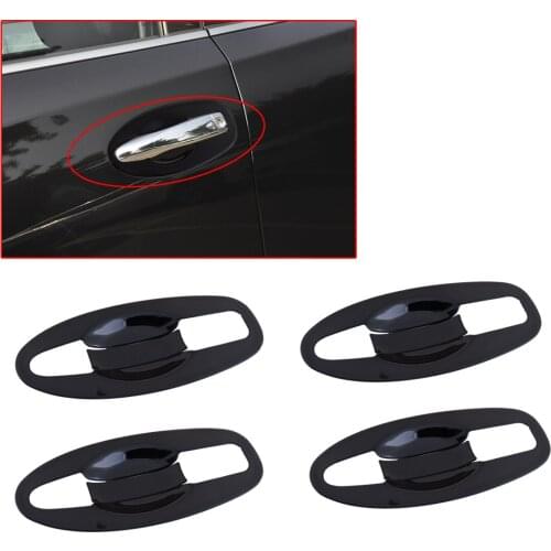 CITALL 1Set Side Door Handle Bowl Cup Covers Trims Fit For Nissan Rogue 2014 2015 2016 2017 2018