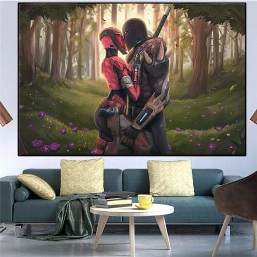 Canvas Paintings Disney Mandalorian TV Series Anime Poster Science Fiction Classic Art Wall Decor Print Picture for Home Decor