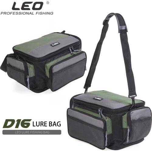 LEO D16 Square Lure Bag Package Fishing Reel Accessories Fishing Gear Bags 600D Oxford Cloth Fly Fishing Box Pack Hooks Lines