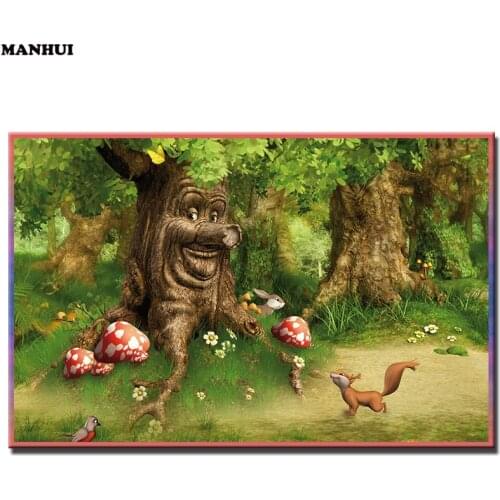 NEW Diamond Mosaic Painting Cross Stitch Squirrel and tree Square Full Decorative Diy Diamond Embroidery Fashion Gifts MH090