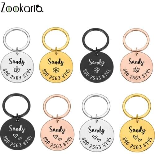 Anti-lost ID Tag Collar Dog Personalized Pet ID Tag Engraved Pet ID Name for Cat Puppy Dog Collar Tag Custom Name Pet Accessorie