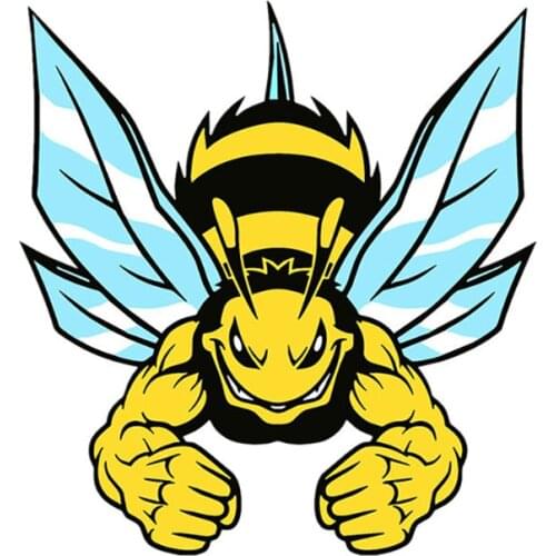 S50257# 13CM/15CM/17CM Personality PVC Decal Lovely Angry Cartoon Hornets V1 Car Sticker on Motorcycle Laptop Decorative