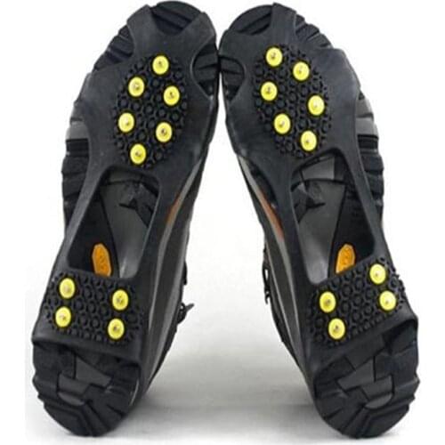 Outdoor Sports 10 Stud Teeth Mountaineering Ice Gripper Shoes Covers Crampons Covers Winter Climbing Safety Non-Slip Crampons