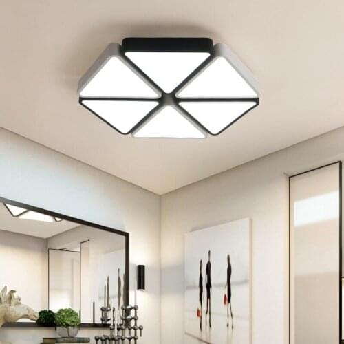 LED ceiling lights modern minimalist living room light geometric petal bedroom lighting personality creative study ceiling lamp