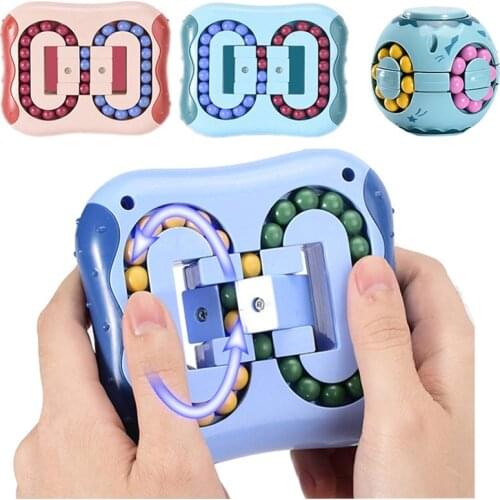 Rotating Magic Bean Decompression Toy Montessori Creative Decompression Education Fingertip Educational Toy Adult Children